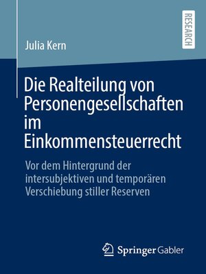 cover image of Die Realteilung von Personengesellschaften im Einkommensteuerrecht